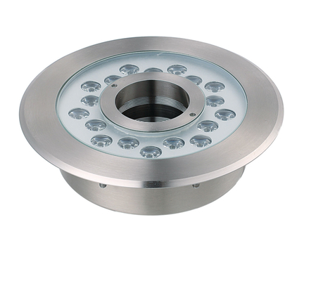 18W স্টেইনলেস স্টীল হাউজিং LED ফোয়ারা হালকা মধ্যম গর্ত ব্যাসার্ধ 65mm সঙ্গে