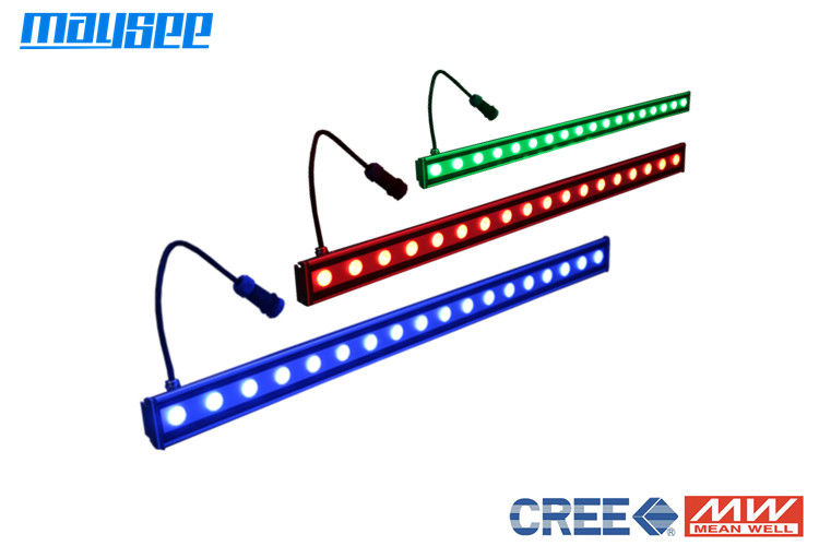 মাল্টি রঙ 36W 24VDC হাল্কা ওজন আরজিবি LED ওয়াল ওয়াশার IP65 DMX সঙ্গে