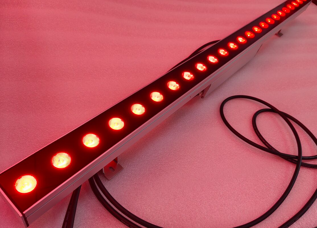 পাওয়ার অন অফ বা ডিএমএক্স৫১২ কন্ট্রোল মোড এলইডি ওয়াল ওয়াশার লাইট, ২৪ পিসি এলইডি আলো উৎস এবং টেকসই অ্যালুমিনিয়াম খাদ নির্মাণ সহ